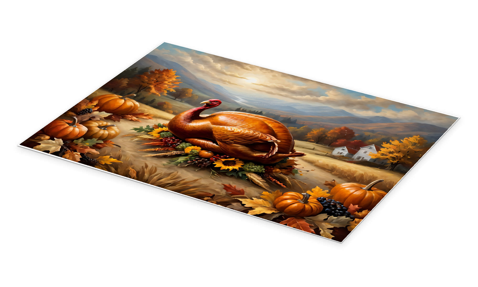 Thanksgiving Wall Art - Heart of the Harvest Feast Canvas