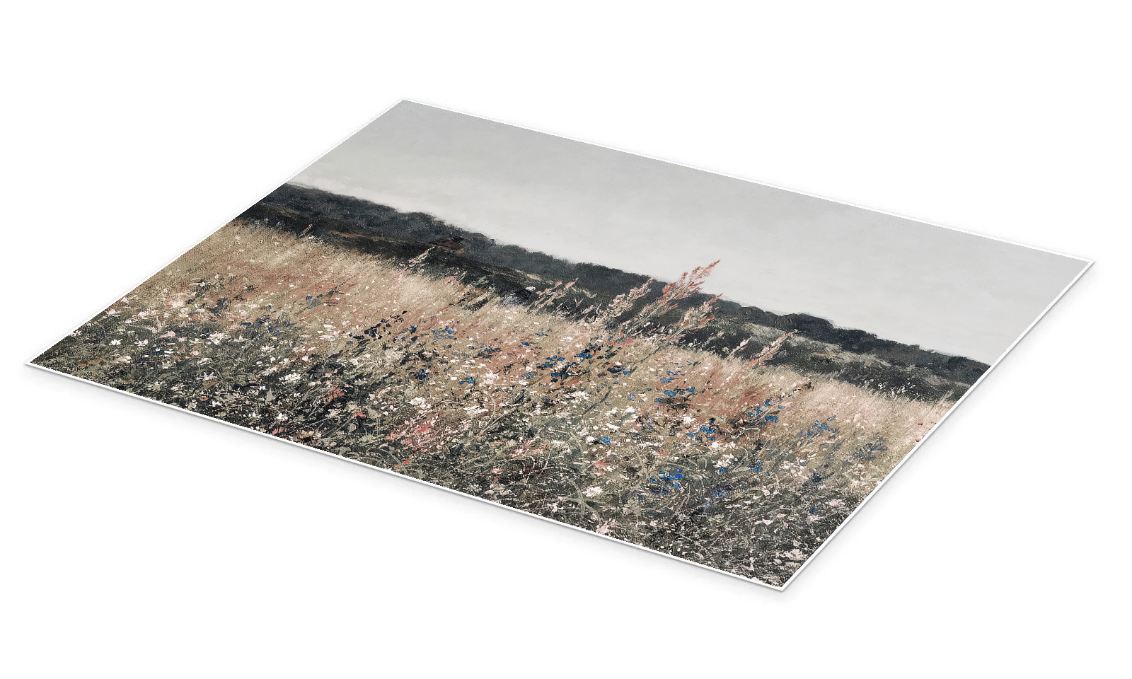 Vintage Landscape Art - Whispering Fields Wildflower Canvas