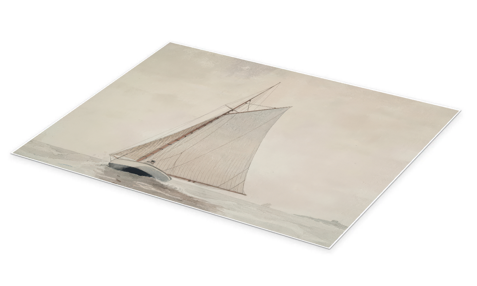 Coastal Sailboat Painting - The Quiet Mariner Canvas Art