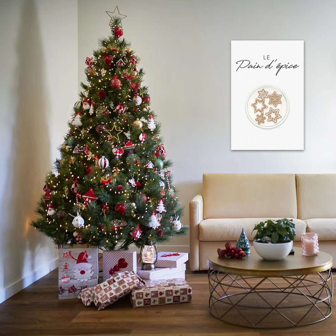 Patisserie Noel: A Minimalist French Gingerbread Christmas Wall Art