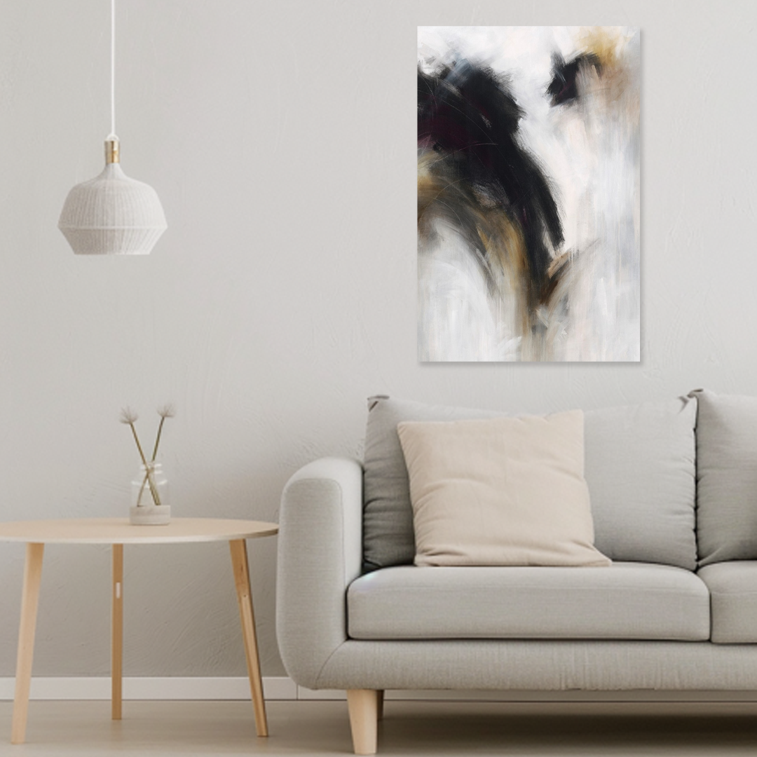 Shadow Dance: A Modern Abstract Wall Art for Your Living Room