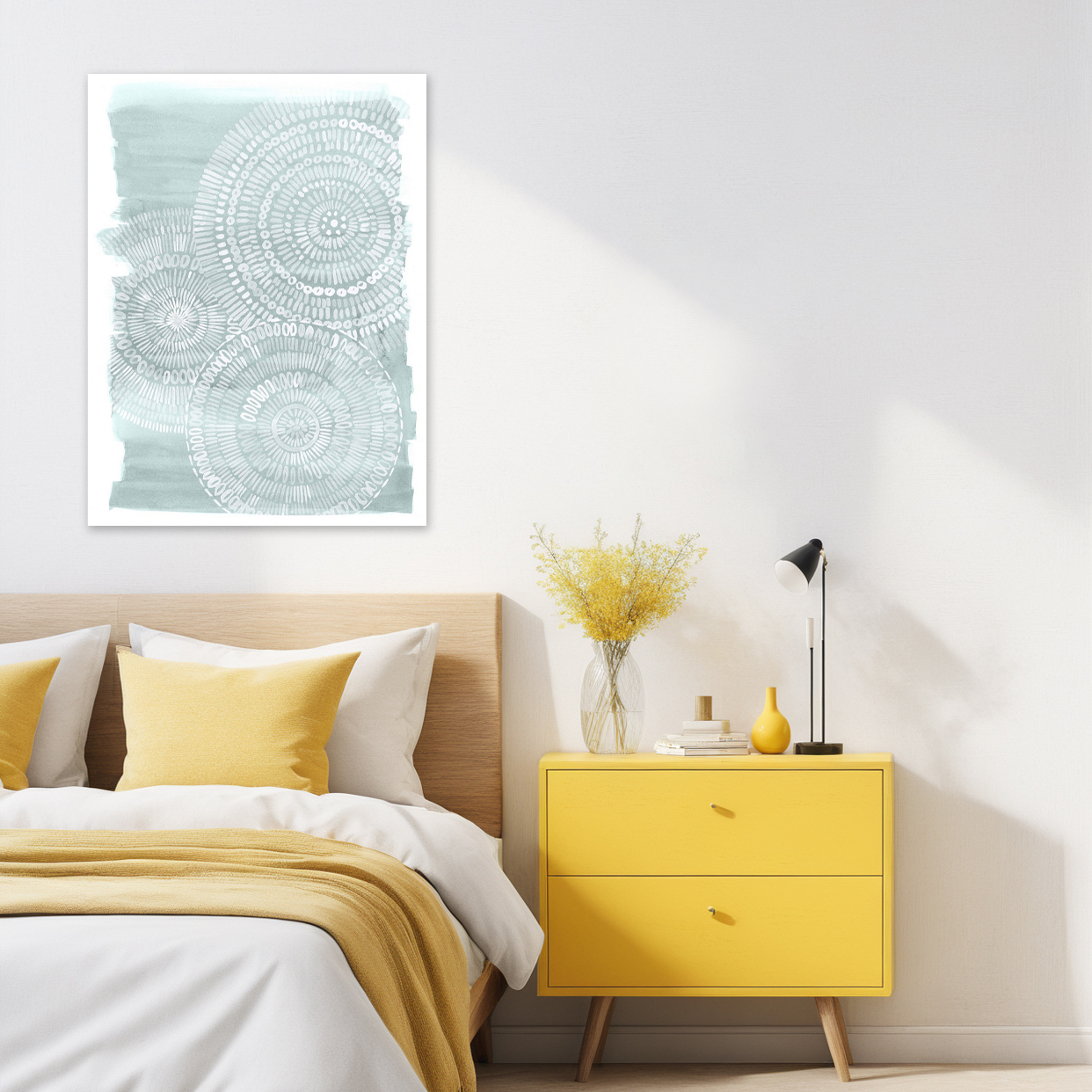 Abstract Bedroom Wall Art - Woven Tranquility Zen Canvas