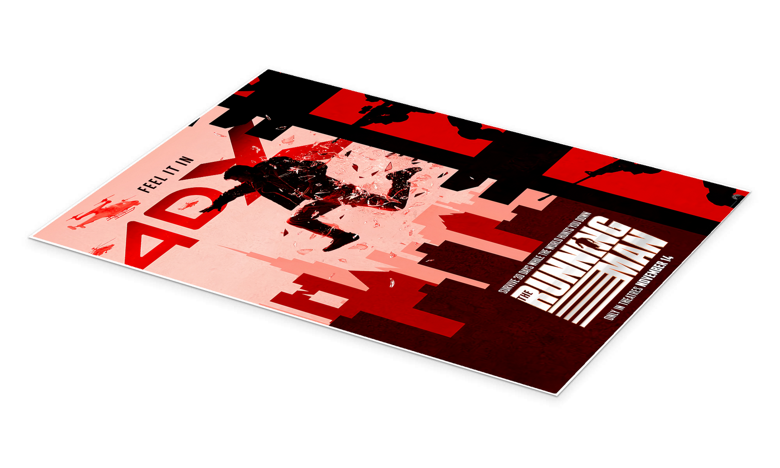 Nowhere to Hide: A Modern Running Man Movie Wall Art