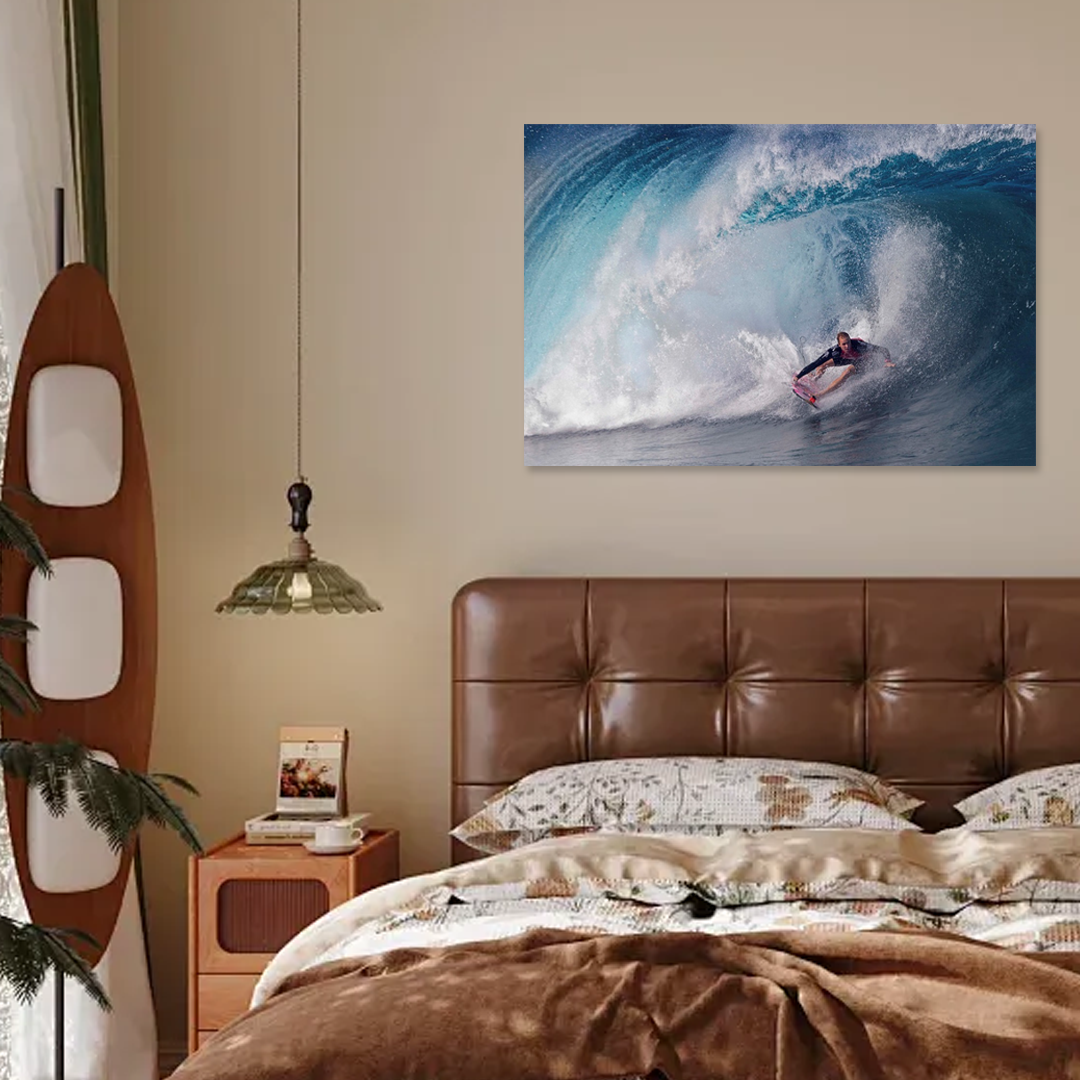 Inside the Barrel: A Modern Surfing Wall Art Photograph