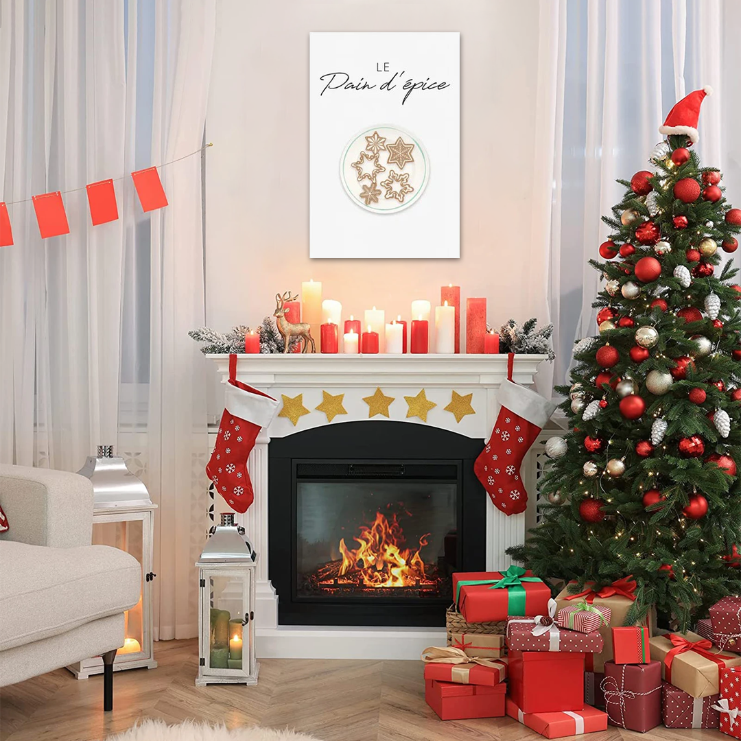 Patisserie Noel: A Minimalist French Gingerbread Christmas Wall Art