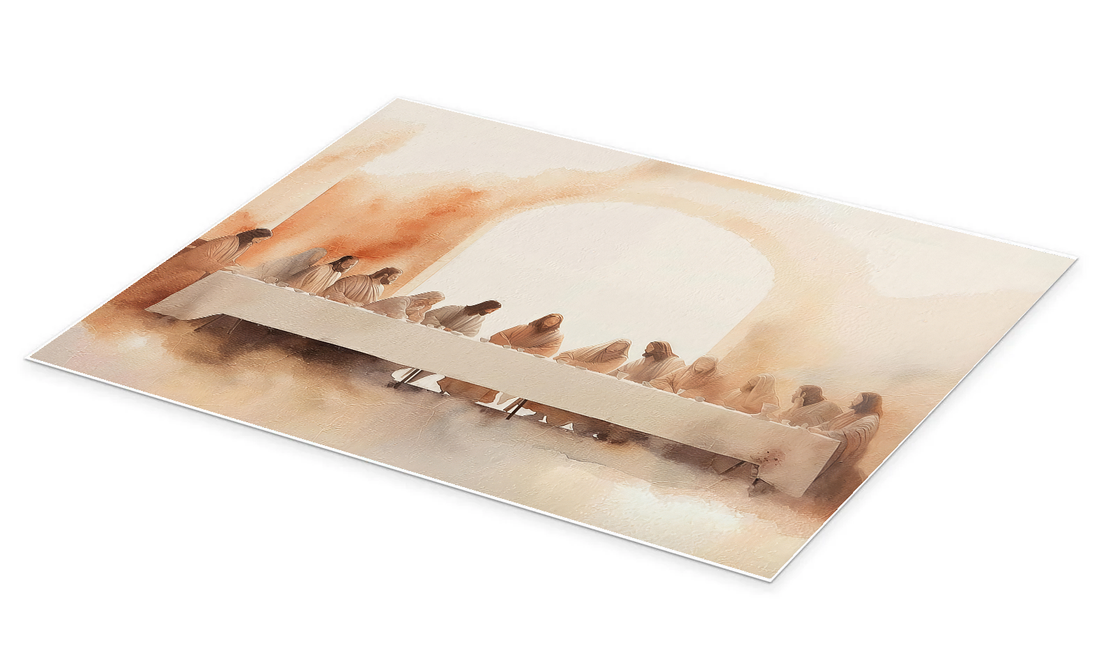 The Sacred Table: A Neutral Farmhouse Bedroom Wall Art Print