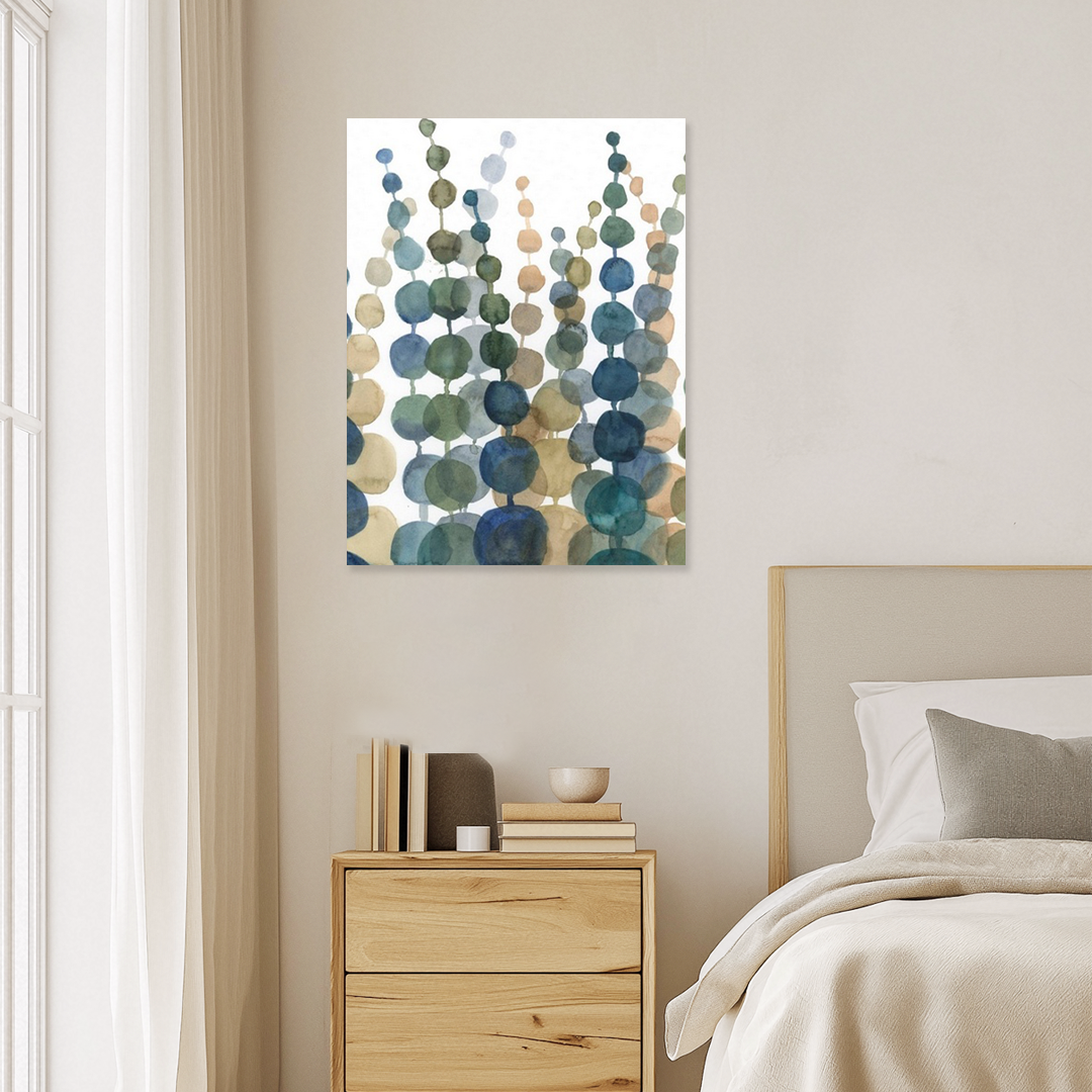 Rising Serenity: A Modern Abstract Bedroom Wall Art Painting