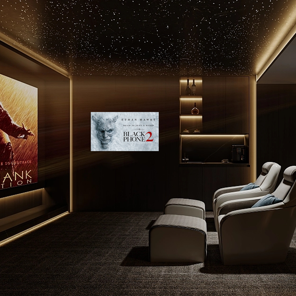 The Cold Call: A Minimalist Black Phone 2 Movie Wall Art