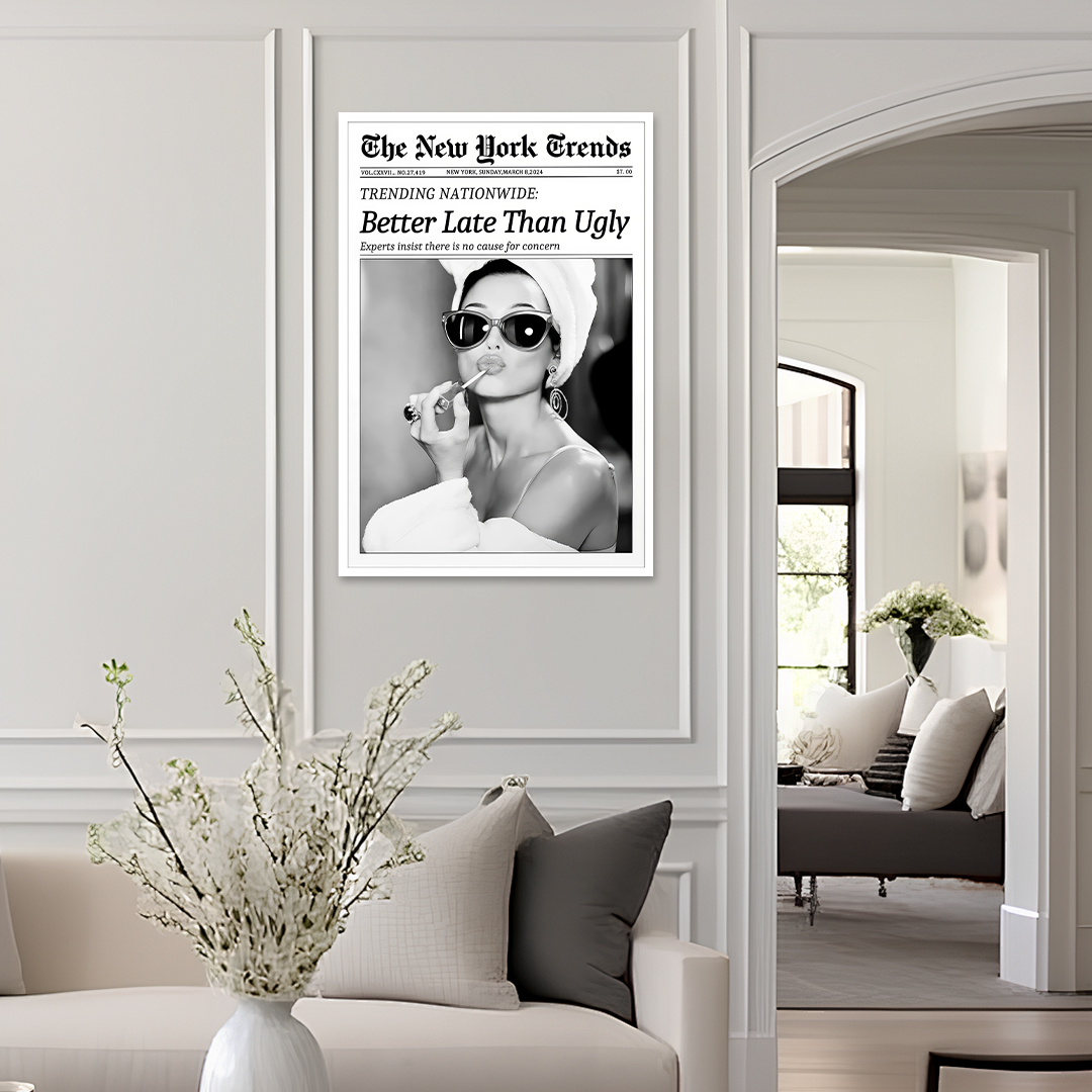 The Daily Glam: A Unique Modern Black and White Bedroom Wall Art