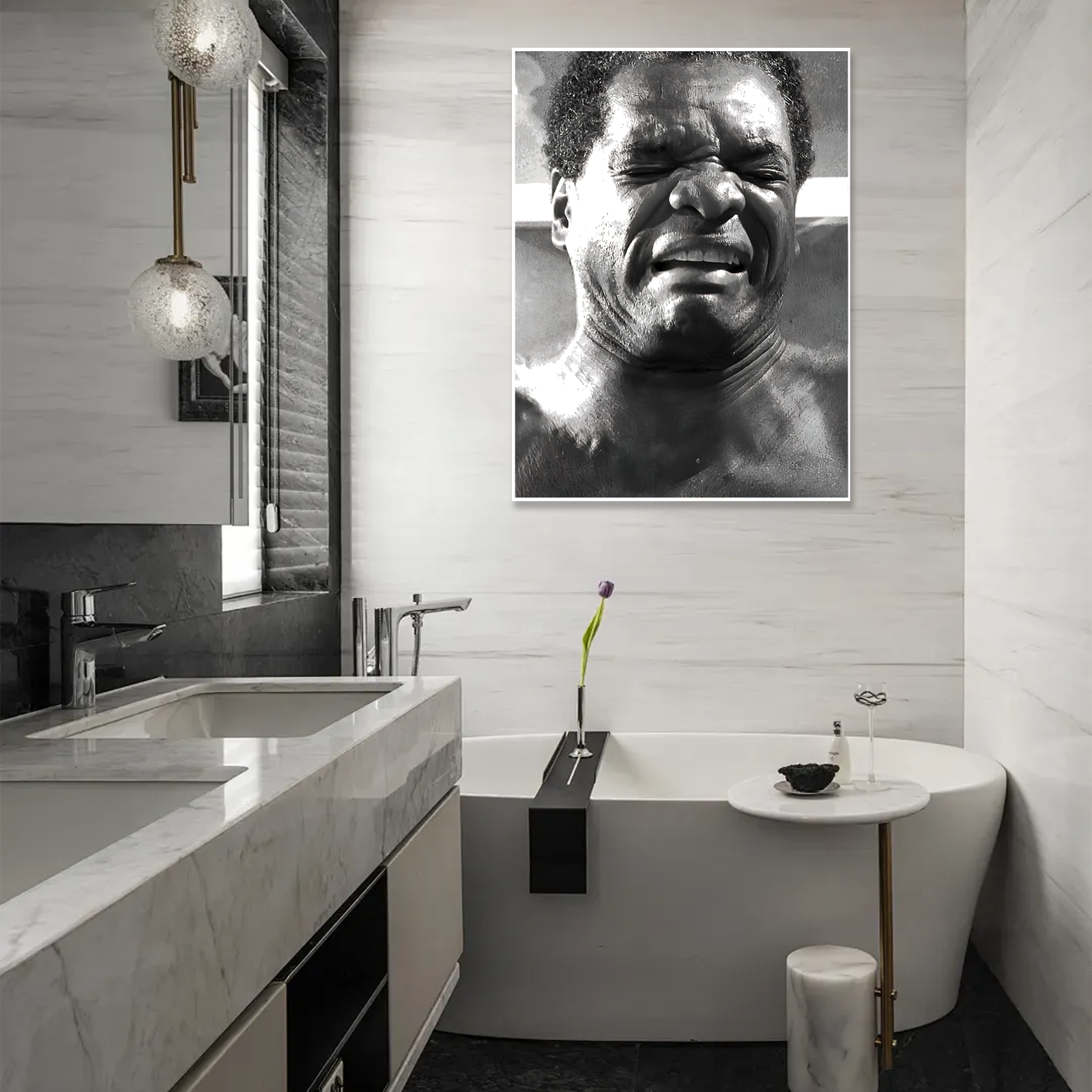 Maximum Effort: A Funny Black and White Wall Art for the Bathroom