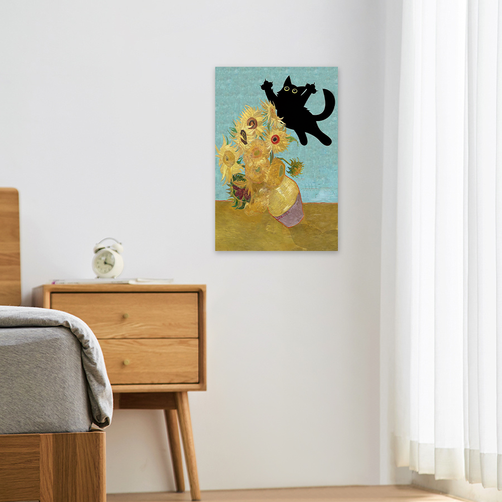 Funny Pop Art Cat - Vincent's Visitor Van Gogh Parody Print
