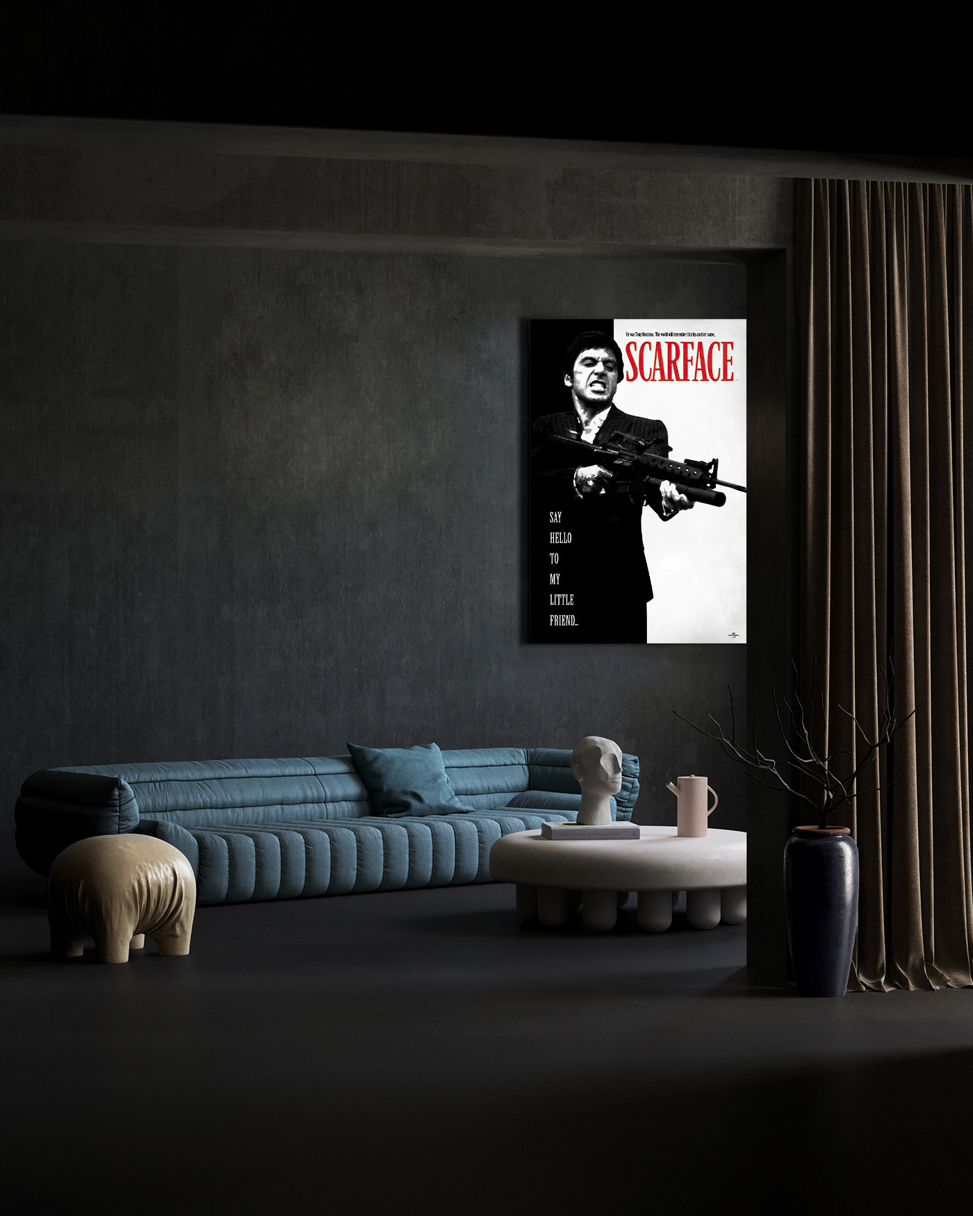 The World is Yours: A Vintage Gangster Movie Wall Art of Scarface