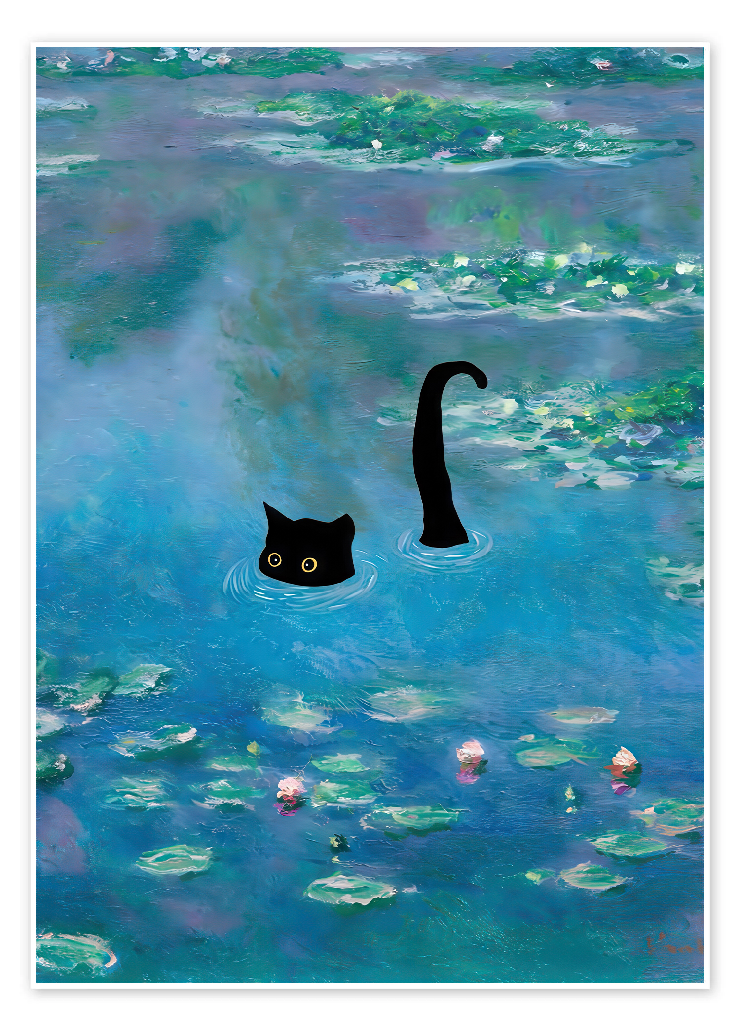 The Lily Pond Creature: A Unique Pop Art Print for Bedroom Wall Art