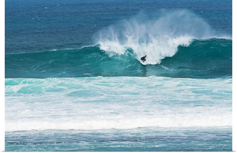 Solitude on the Swell: A Majestic Surfing Wall Art Photograph
