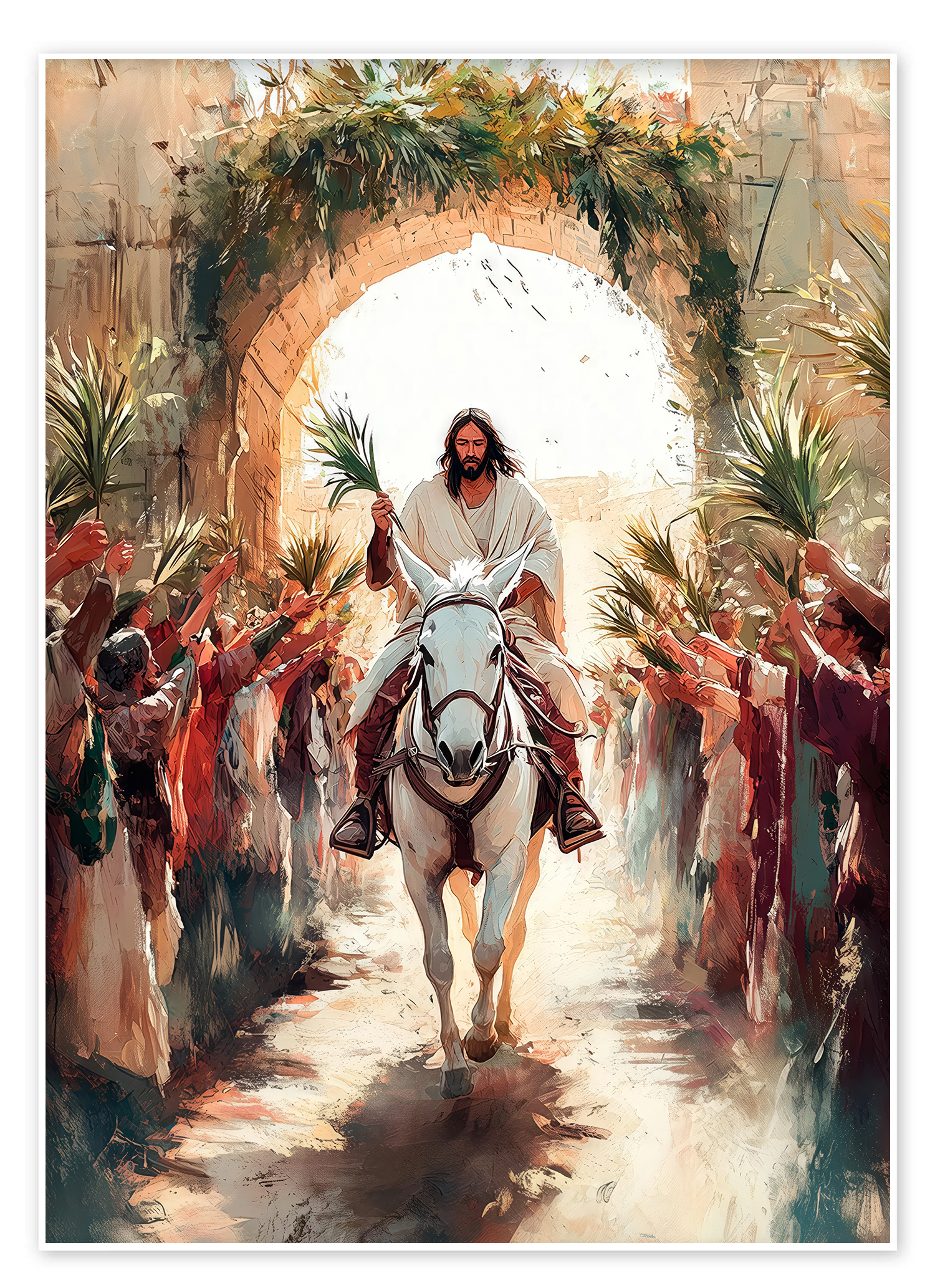 The Triumphal Entry: A Christian Landscape Wall Art for Your Home