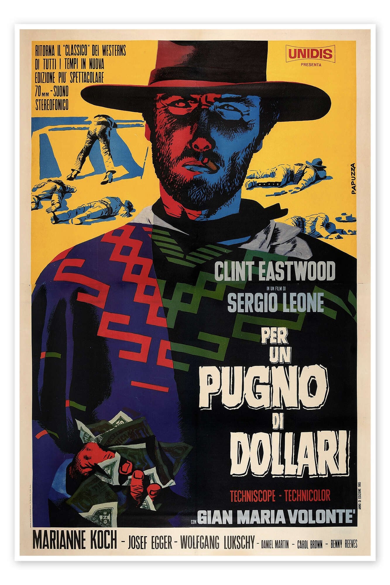 A Fistful of Dollars: An Iconic Vintage Western Movie Poster Wall Art
