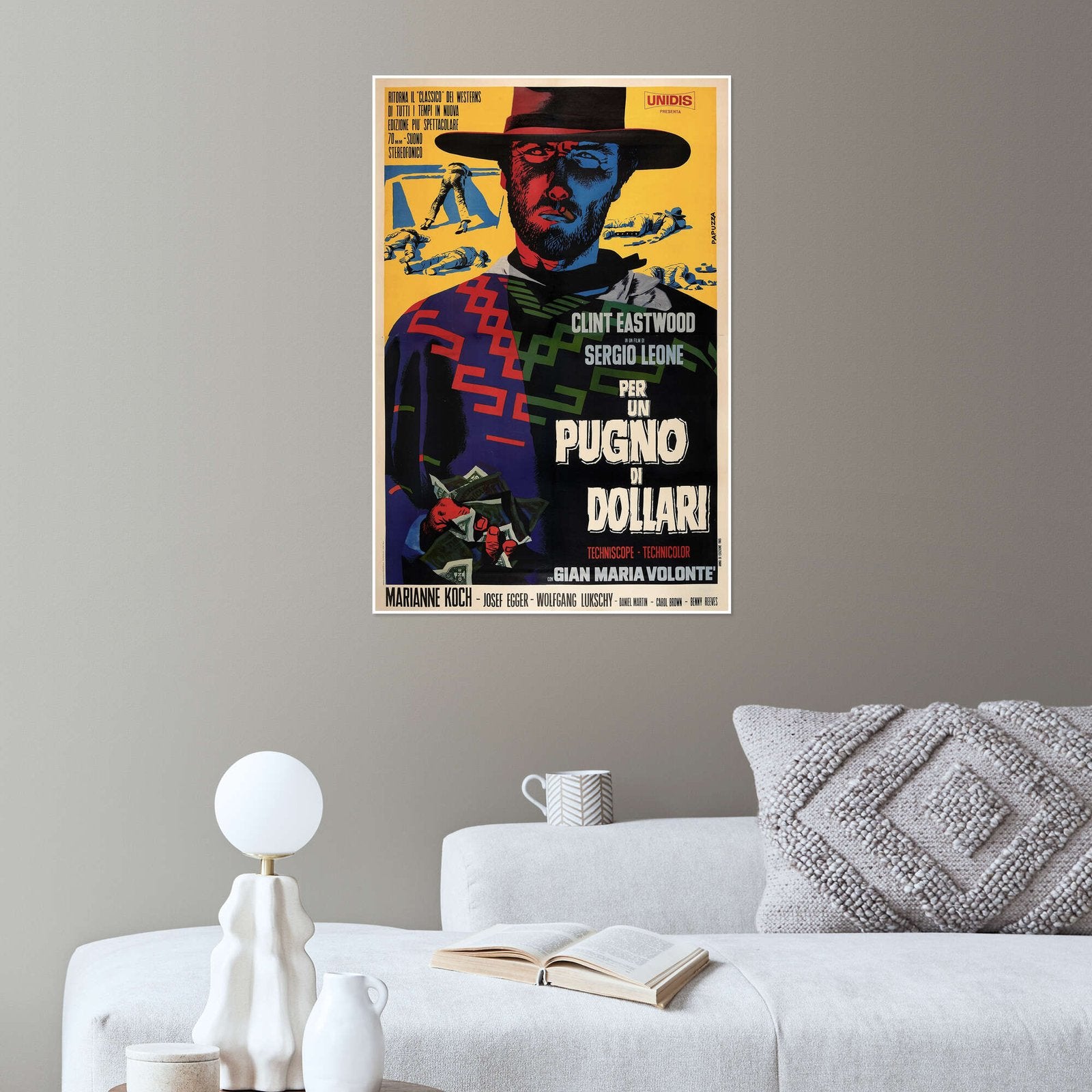 A Fistful of Dollars: An Iconic Vintage Western Movie Poster Wall Art
