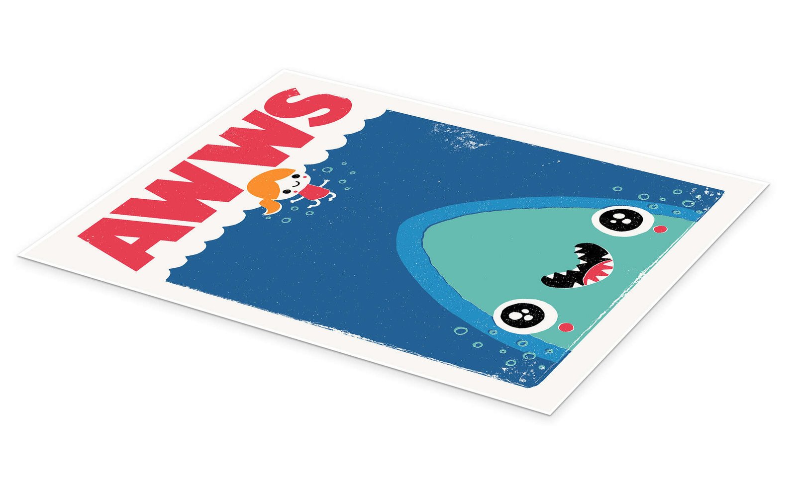 Awws: A Funny and Cute Jaws Parody Movie Pop Art Wall Art