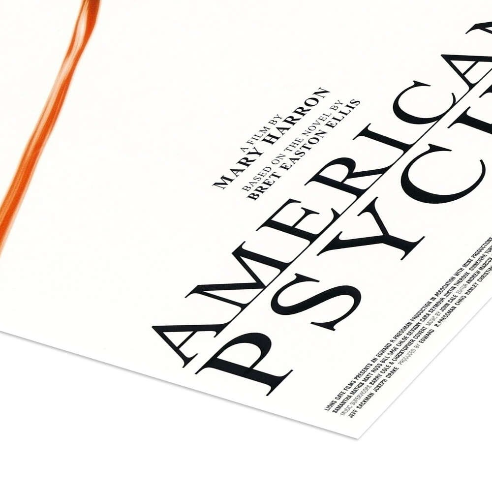 American Psycho: An Iconic Minimalist Movie Poster Wall Art