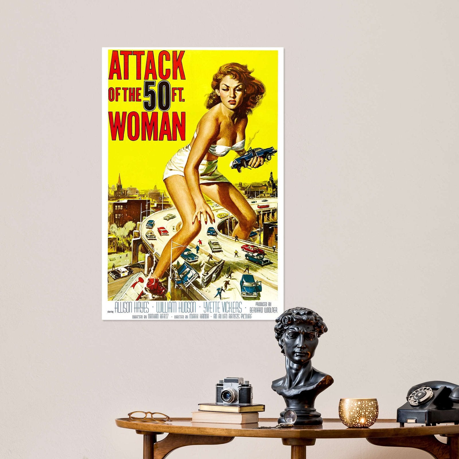 Attack of the 50 Ft. Woman: A Classic Vintage Sci-Fi Movie Poster