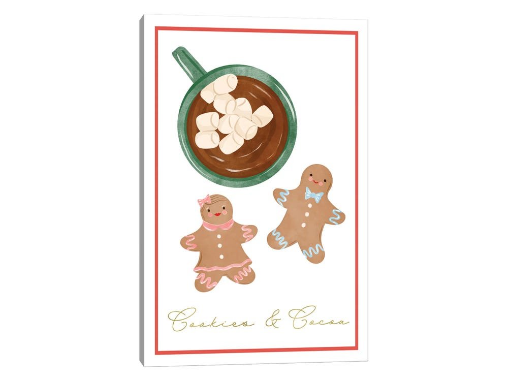 Holiday Sweethearts: A Cozy Christmas Cookies & Cocoa Wall Art