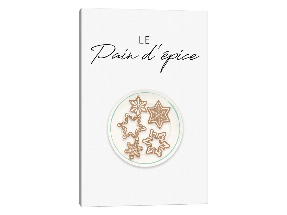 Patisserie Noel: A Minimalist French Gingerbread Christmas Wall Art