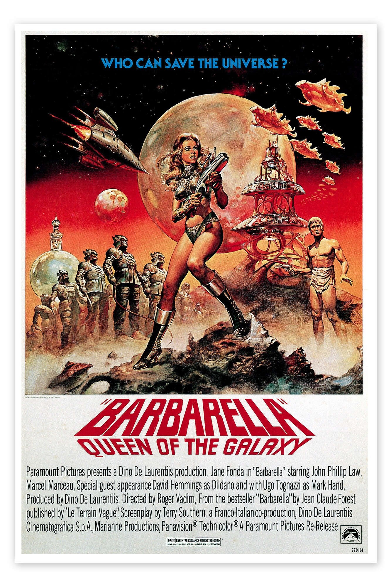 Barbarella: An Iconic Vintage Sci-Fi Movie Poster Wall Art