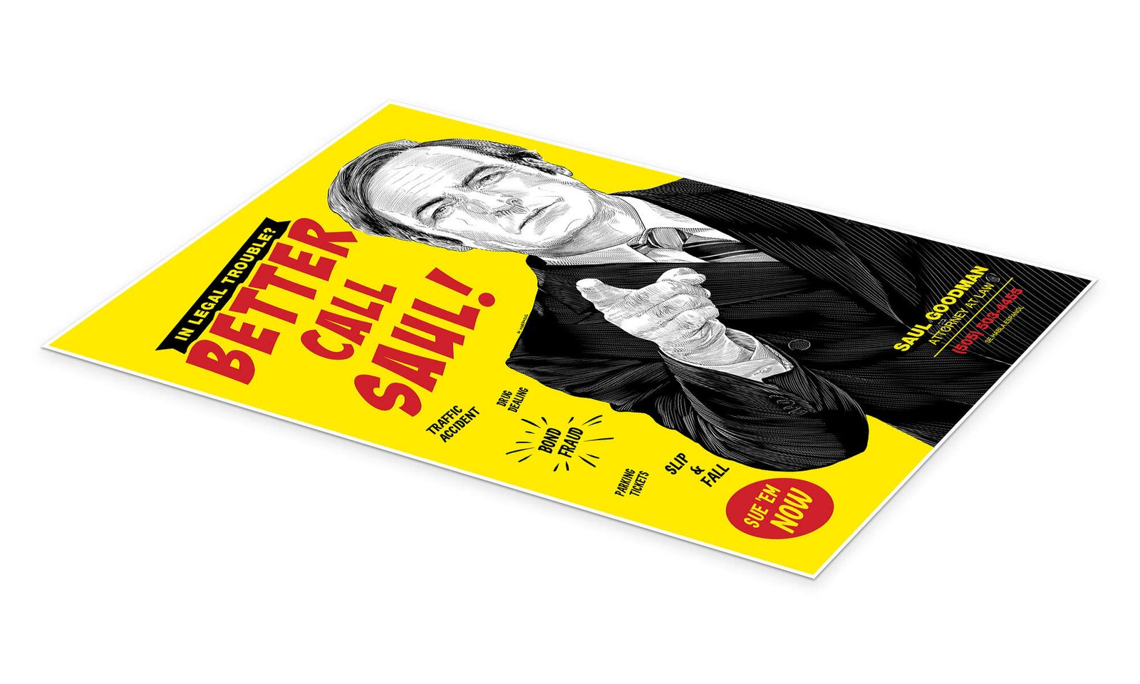 Better Call Saul!: An Iconic Breaking Bad Pop Art TV Show Wall Art