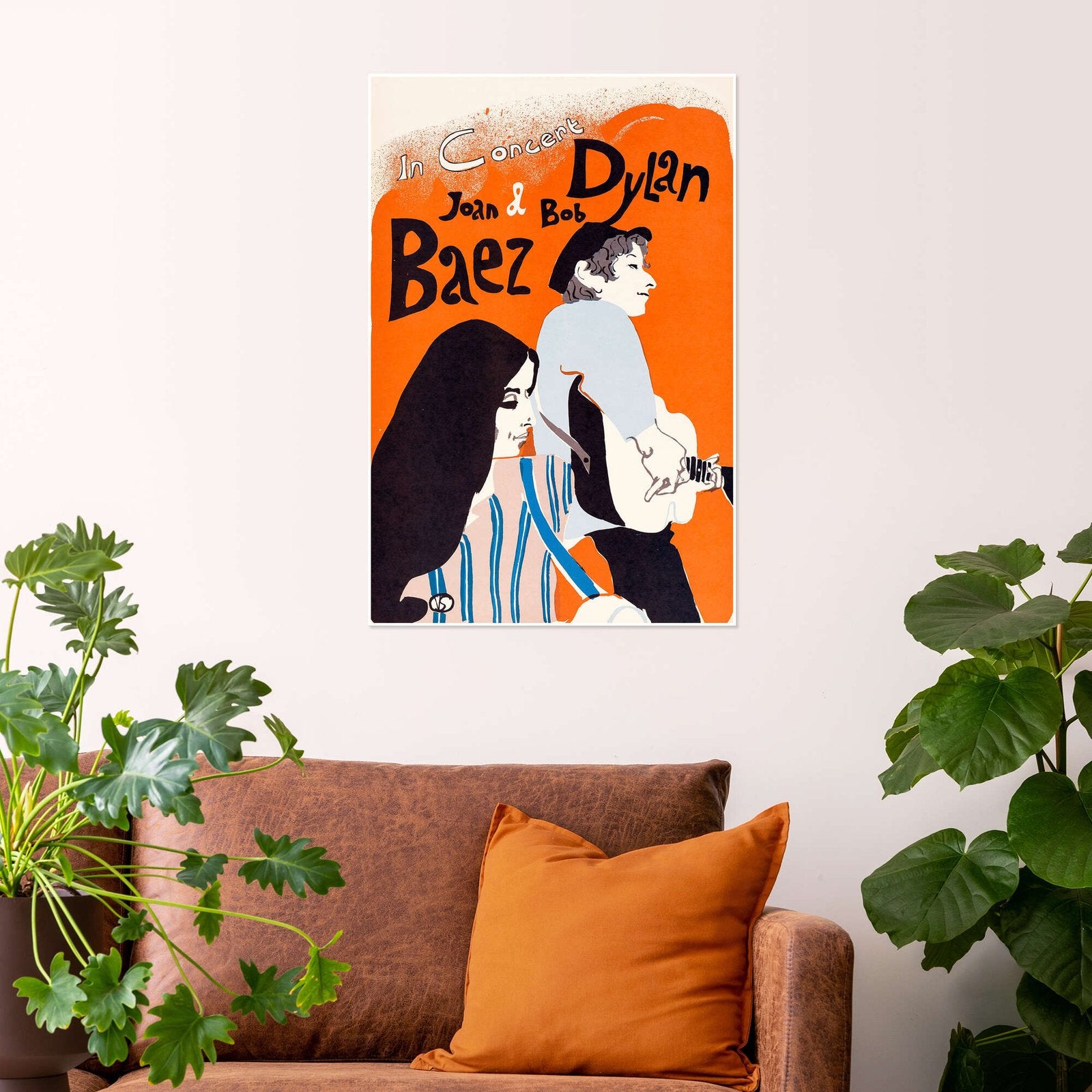 Joan & Bob: An Iconic Vintage 60s Folk Music Concert Poster