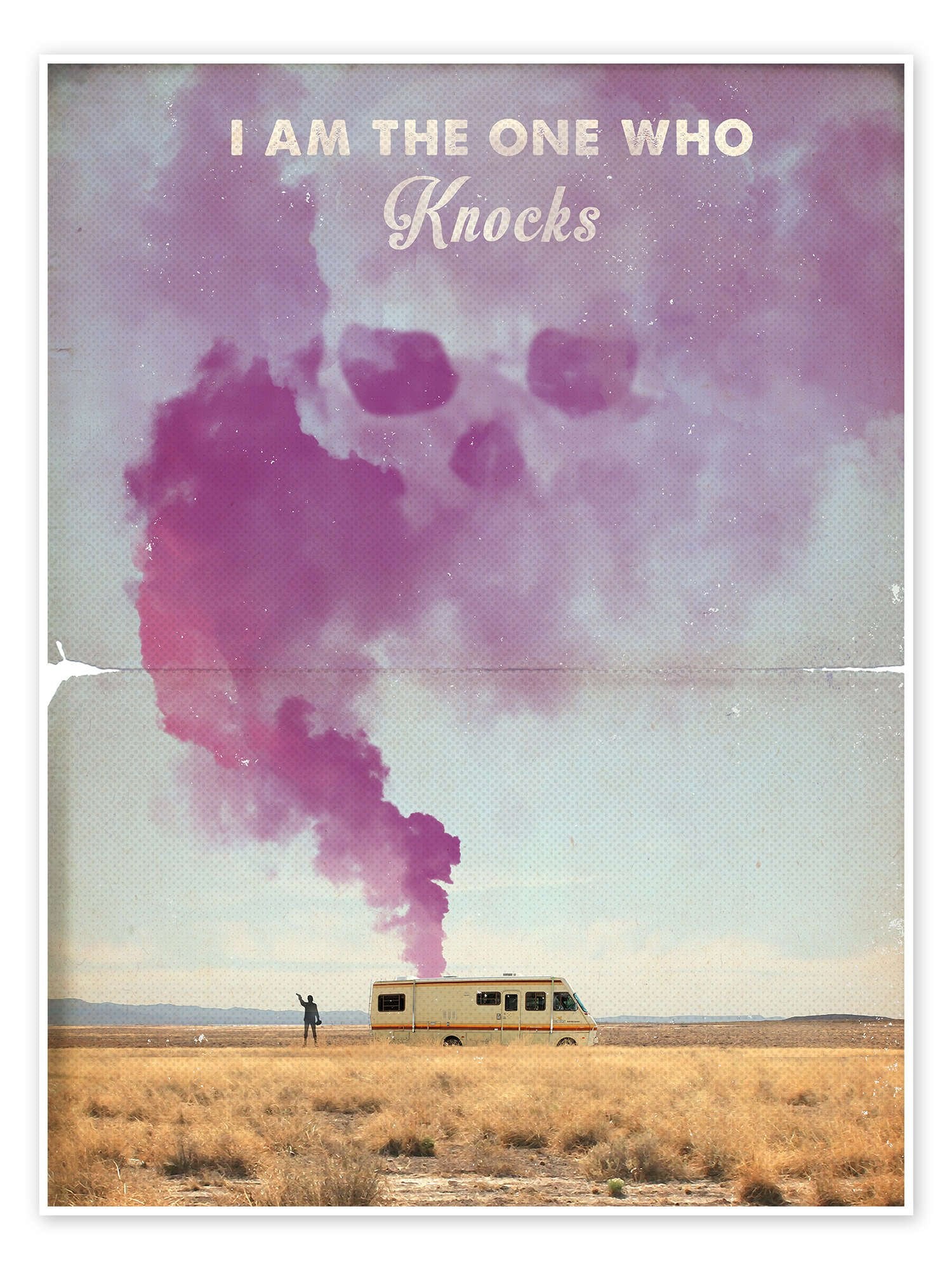 The One Who Knocks: A Vintage Breaking Bad Wall Art for TV Fans
