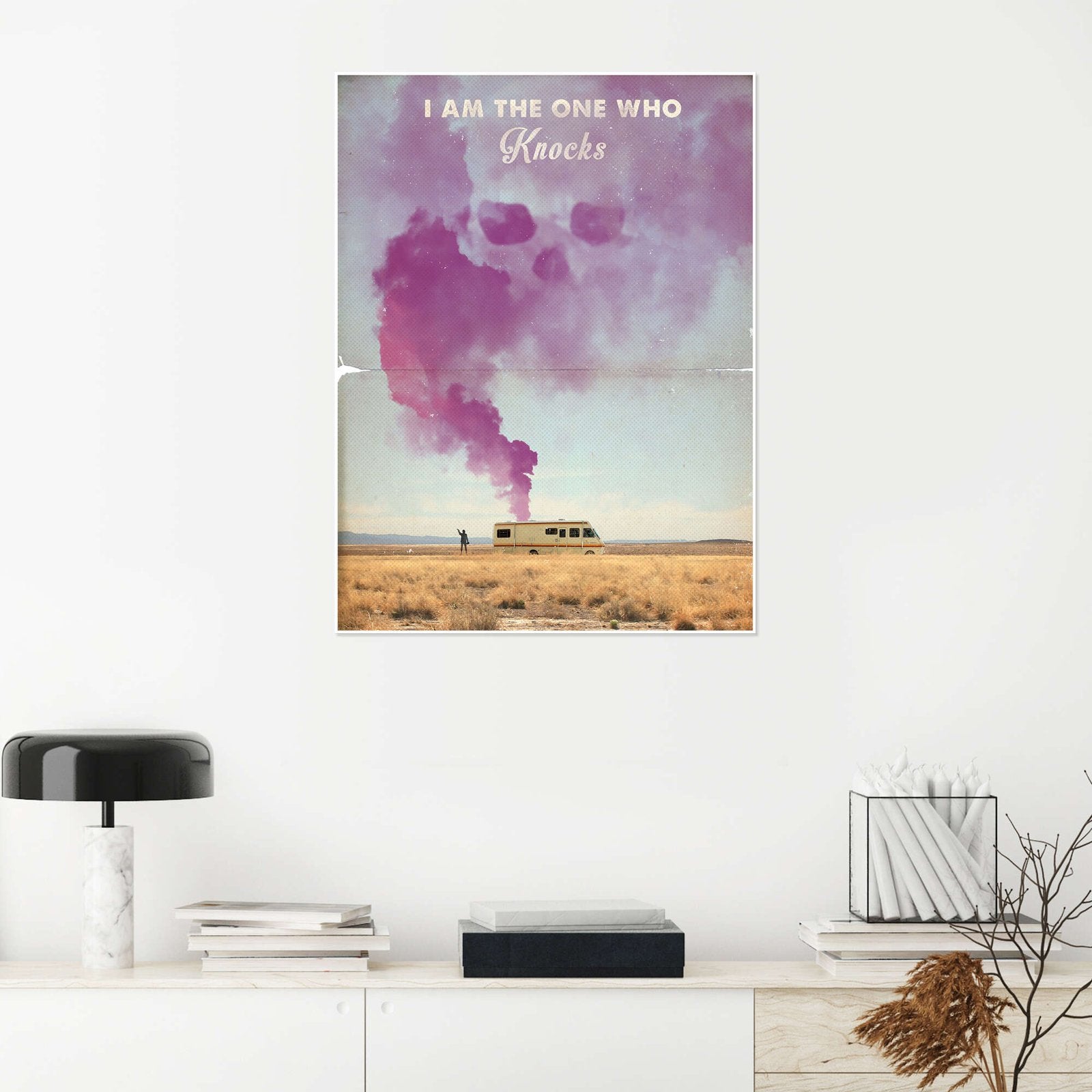The One Who Knocks: A Vintage Breaking Bad Wall Art for TV Fans