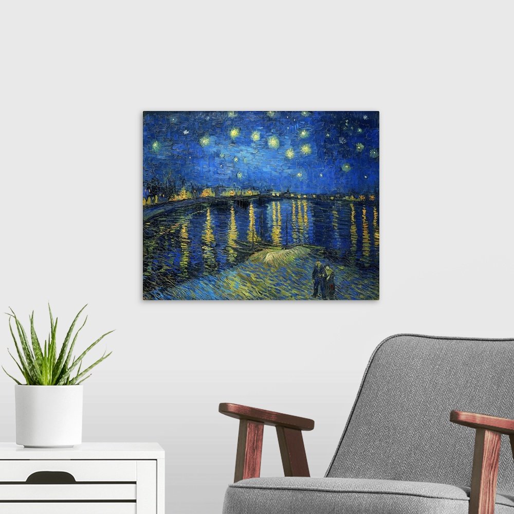 Van Gogh Starry Night Over the Rhone - Vintage Canvas Art