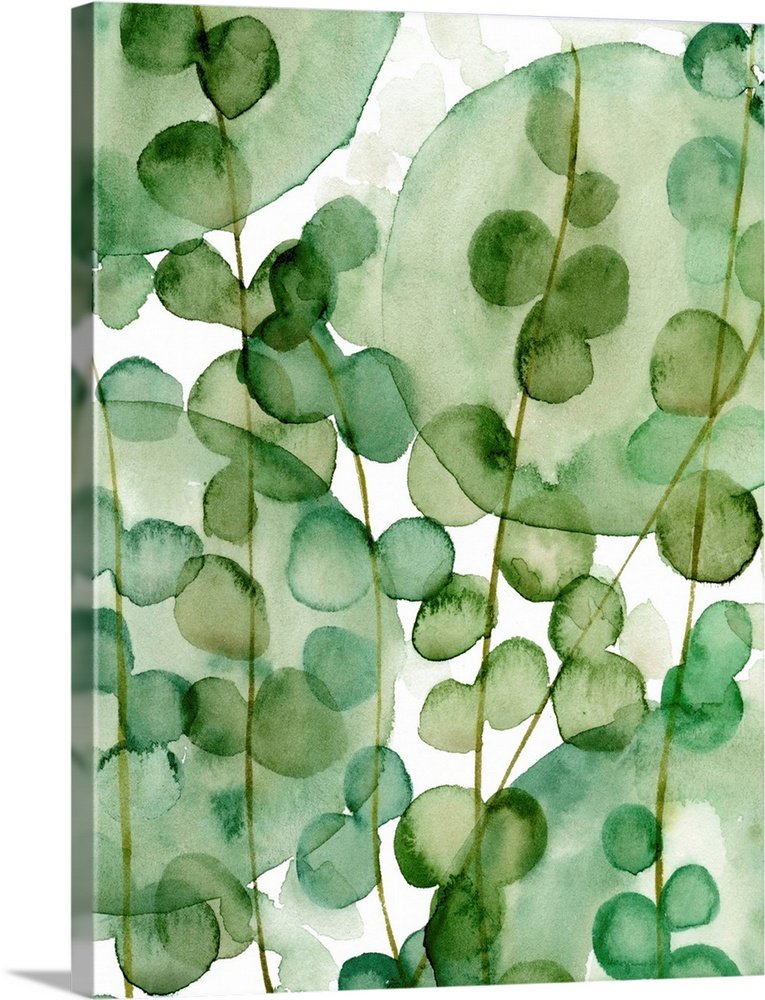 Eucalyptus Calm: A Zen Botanical Watercolor for Bathroom Wall Art