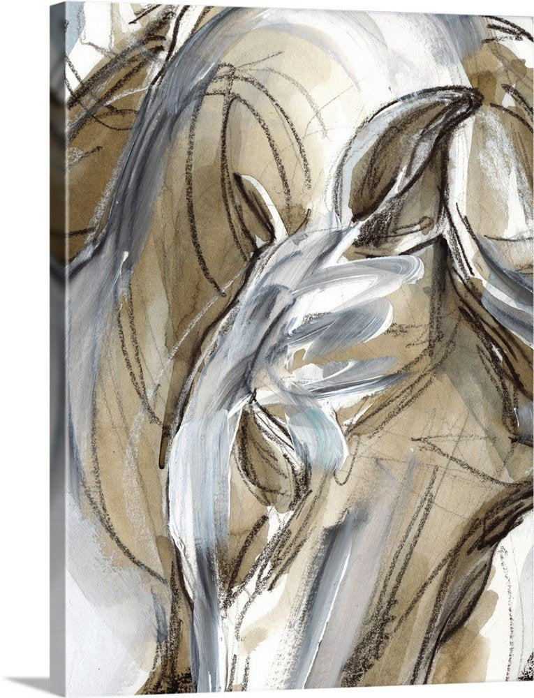 Equine Form: A Dynamic Abstract Horse Canvas Painting for Modern Art Lovers