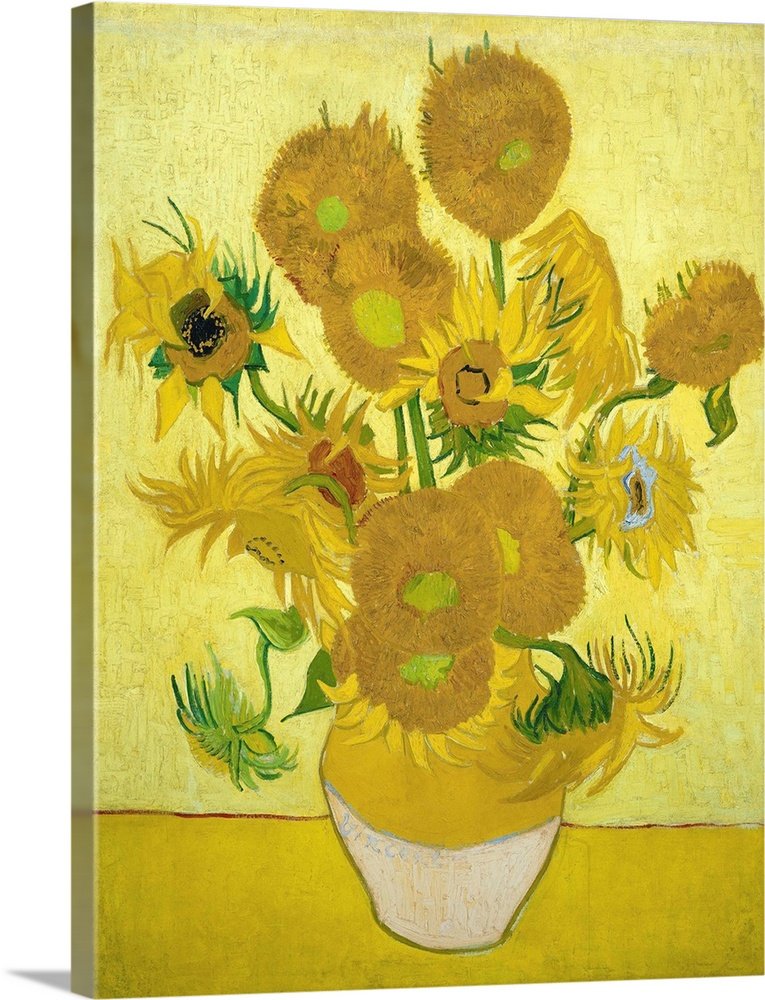 Symphony in Yellow: A Famous Vintage Flower Canvas Painting by Van Gogh