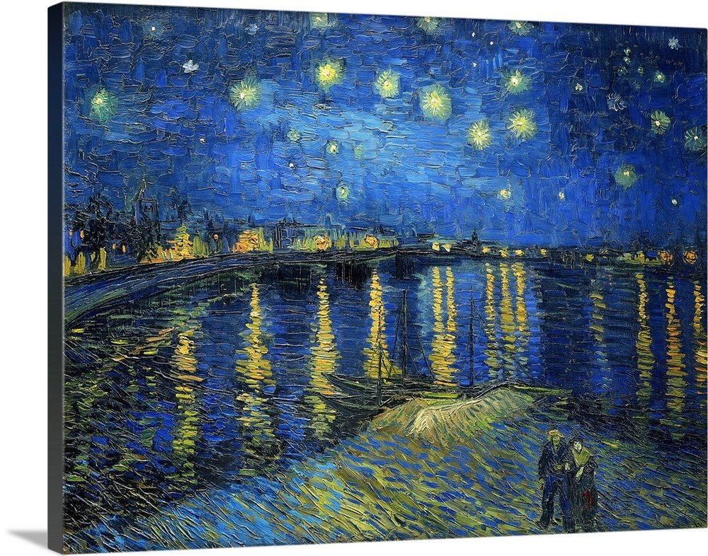 Van Gogh Starry Night Over the Rhone - Vintage Canvas Art