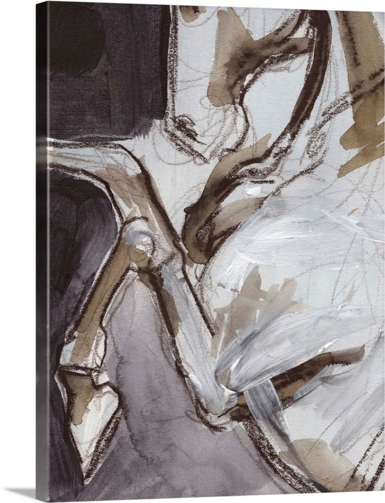 Kinetic Form: An Expressive Abstract Horse Canvas Painting for Modern Art Lovers