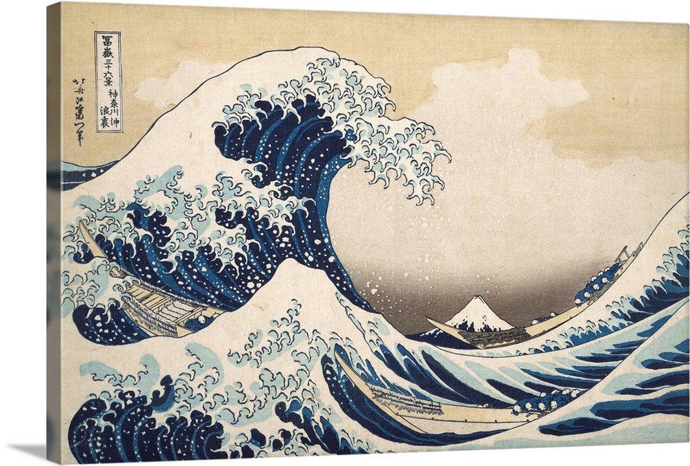 The Great Wave: A Timeless Vintage Japanese Wave Wall Art by Hokusai