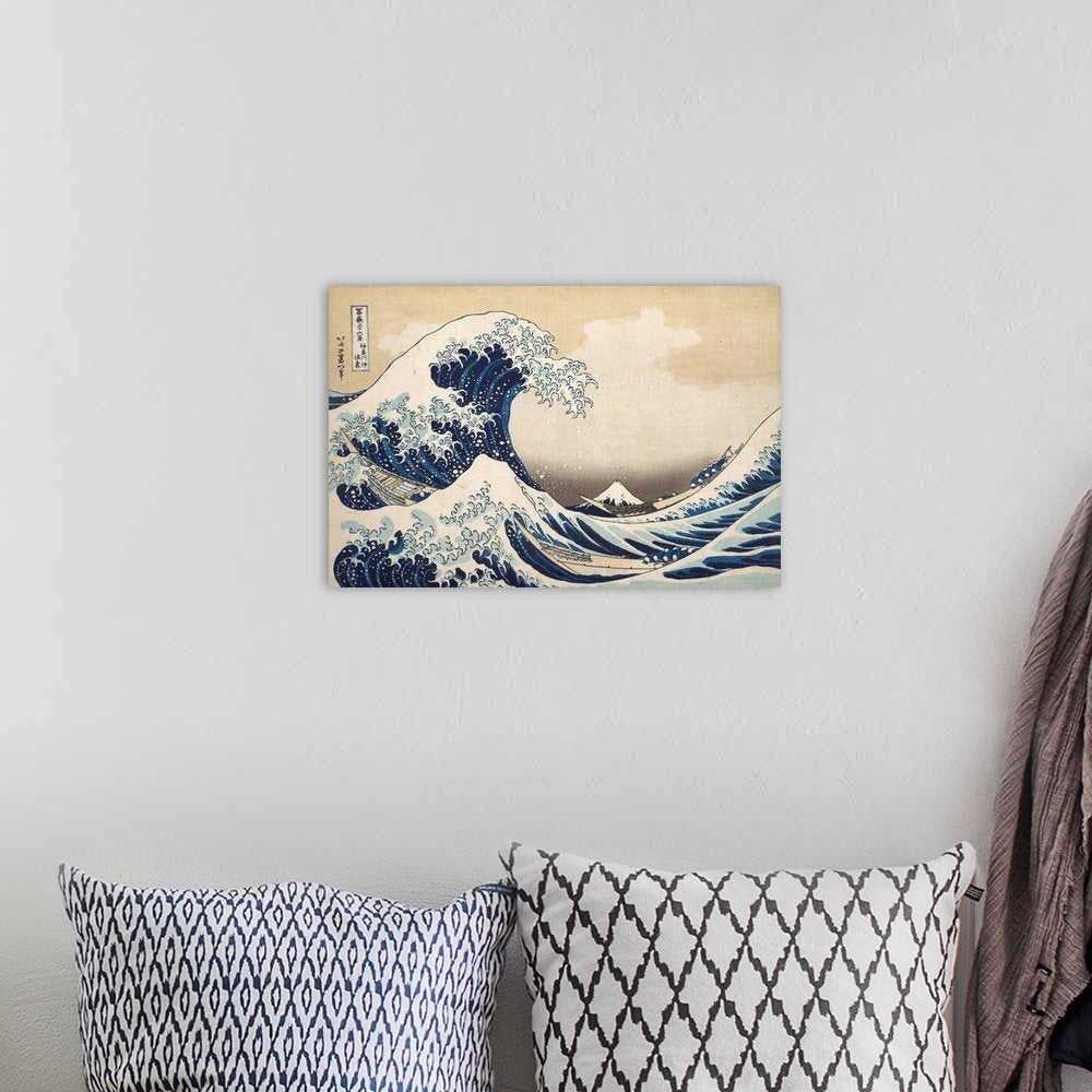 The Great Wave: A Timeless Vintage Japanese Wave Wall Art by Hokusai