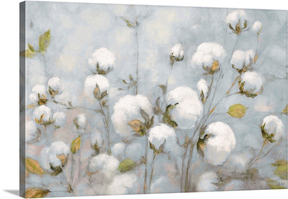 Soft Cotton Fields: A Rustic Farmhouse Bathroom Wall Art Print