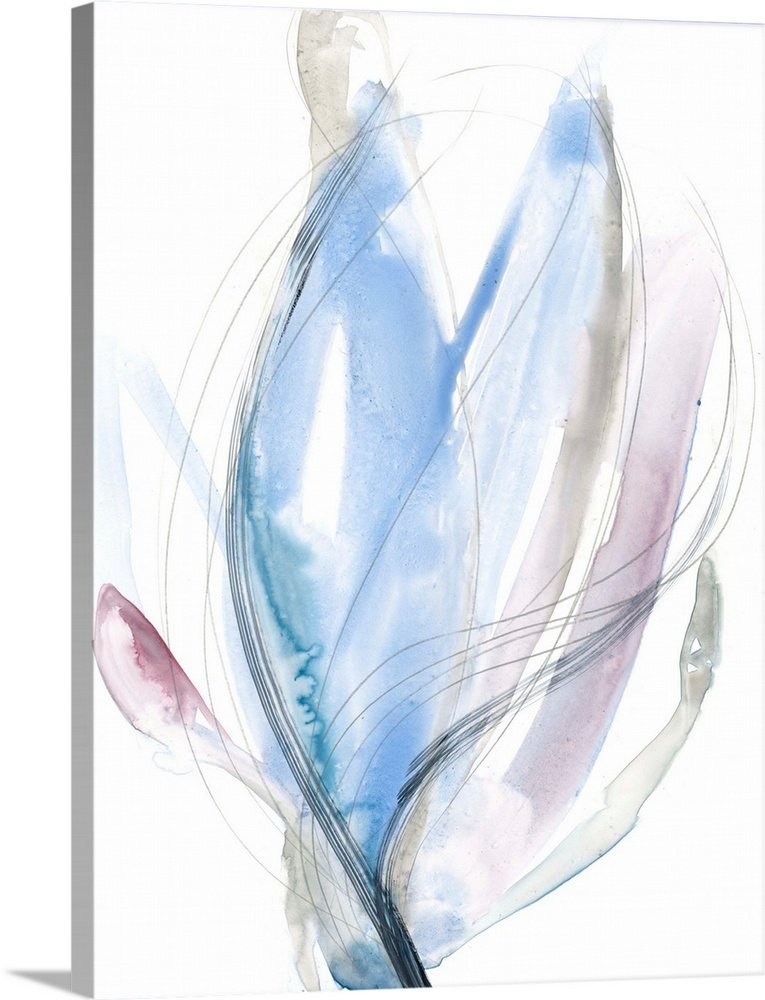 Aura in Bloom: A Zen Abstract Bathroom Wall Art Painting