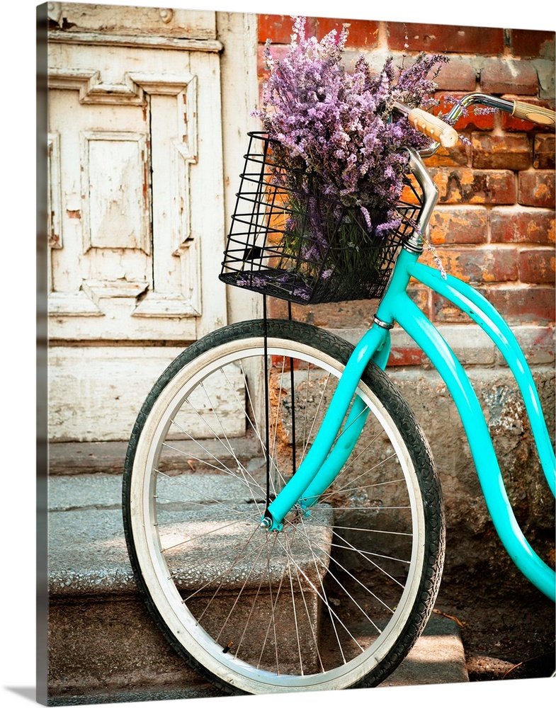 Lavender Ride: A Charming Vintage Floral Wall Art Print