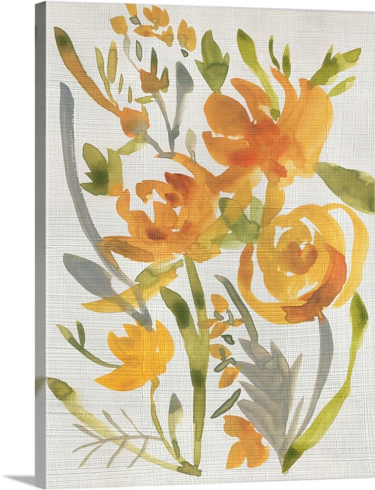 Sun-Kissed Petals: A Unique Floral Painting for Bathroom Wall Art