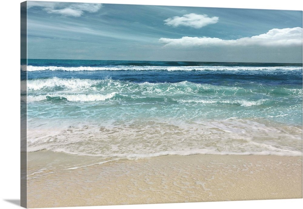 Azure Daydream: A Serene Coastal Beach Wall Art for Your Home