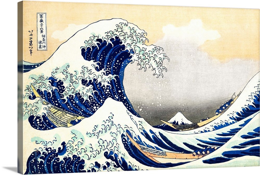 The Great Wave: A Timeless Vintage Japanese Wave Wall Art by Hokusai