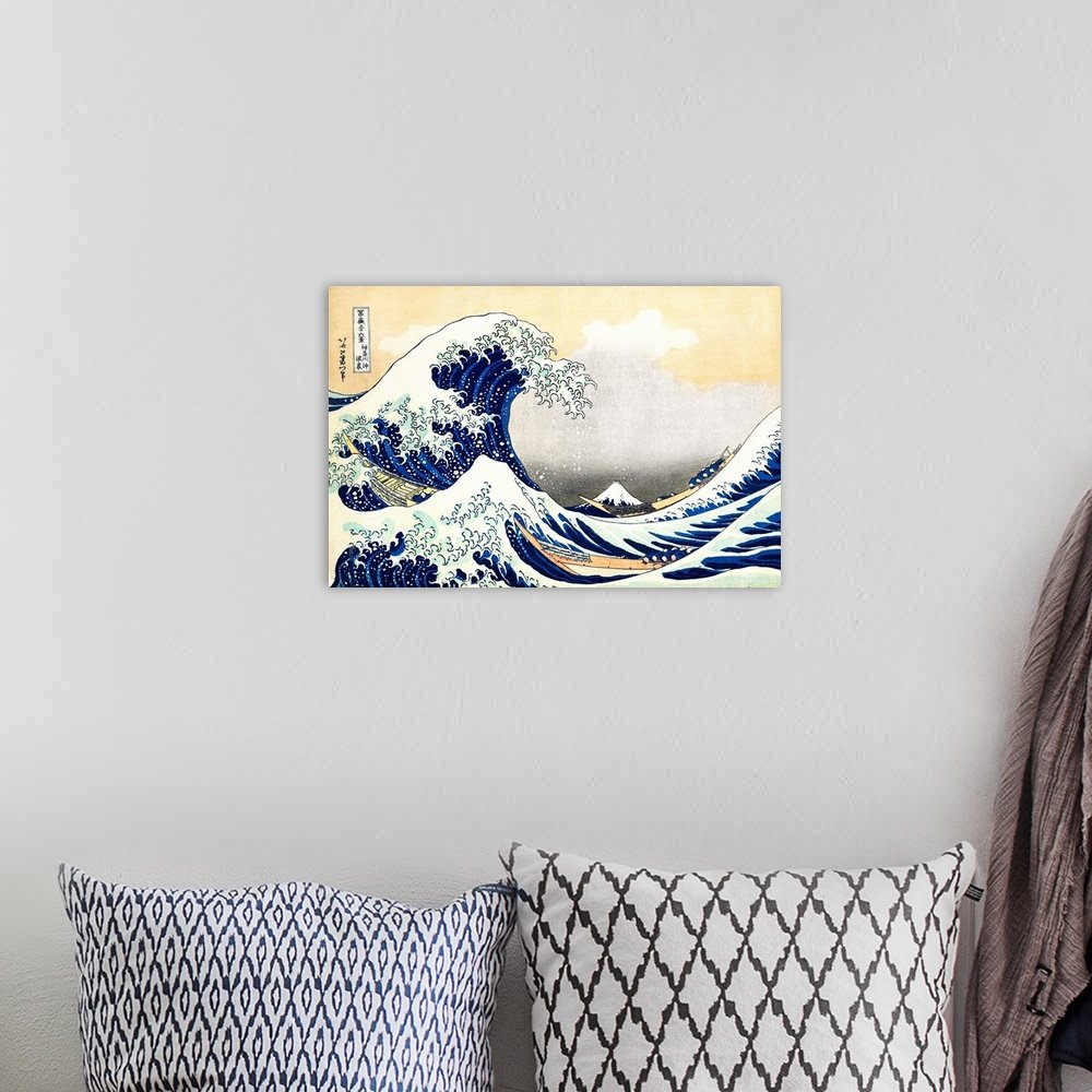 The Great Wave: A Timeless Vintage Japanese Wave Wall Art by Hokusai