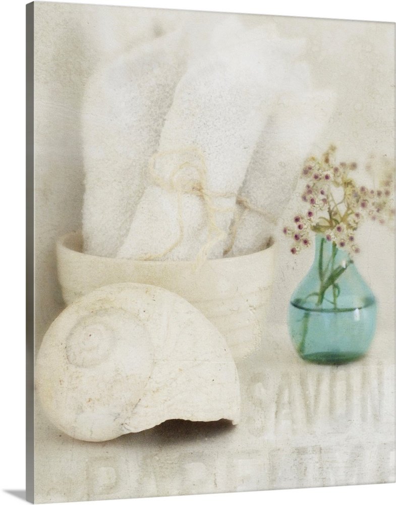 Spa Whispers: An Elegant Vintage Bathroom Wall Art for a Peaceful Retreat