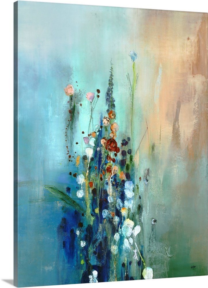 Morning Mist: A Zen Abstract Bathroom Wall Art Painting