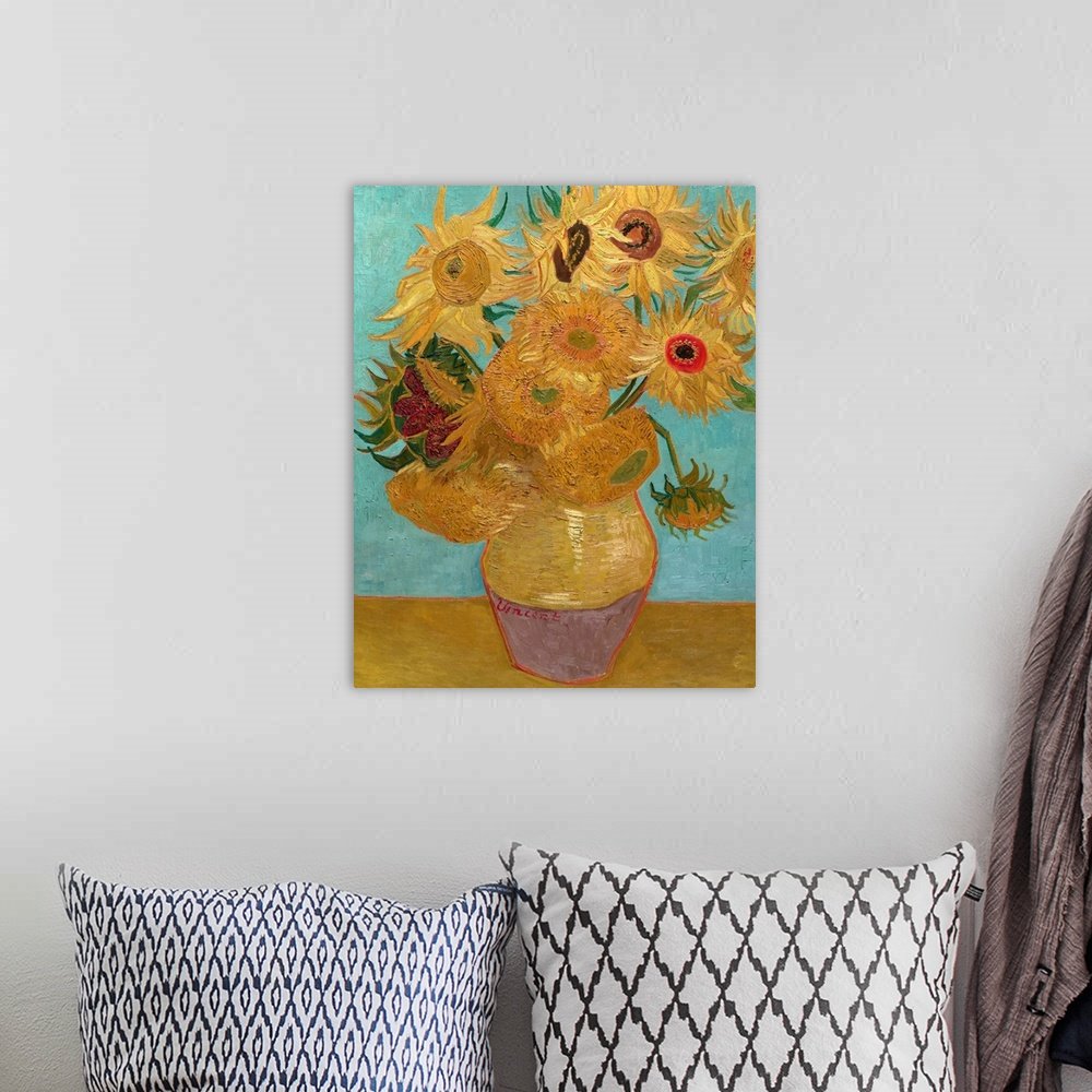 A Symphony in Yellow: A Famous Vintage Flower Canvas Painting by Van Gogh