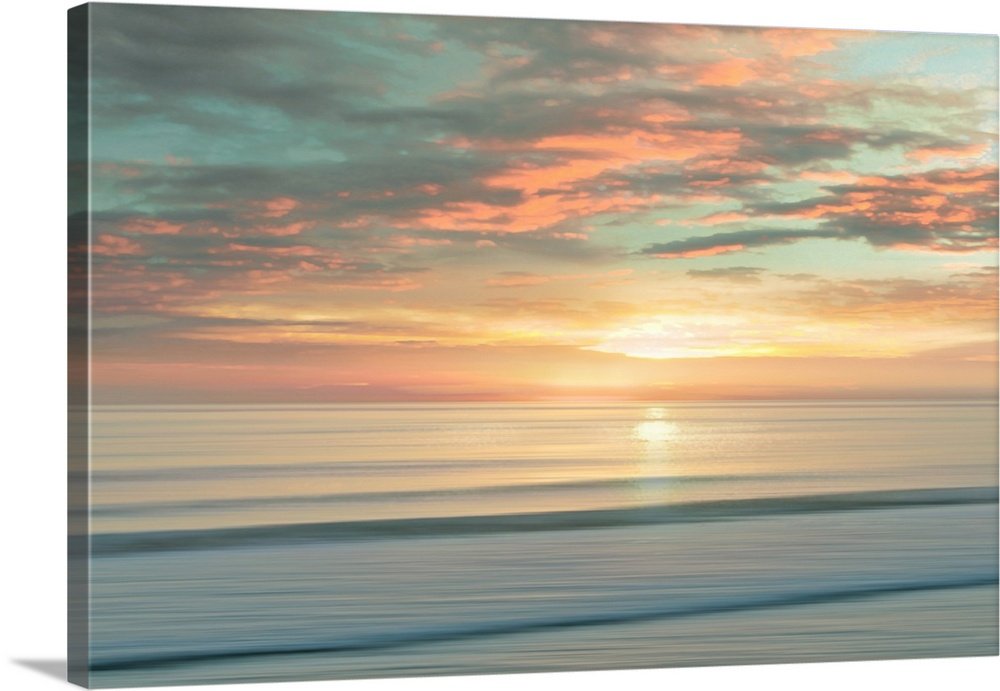 Dream Tide: A Serene Abstract Coastal Beach Scene Wall Art